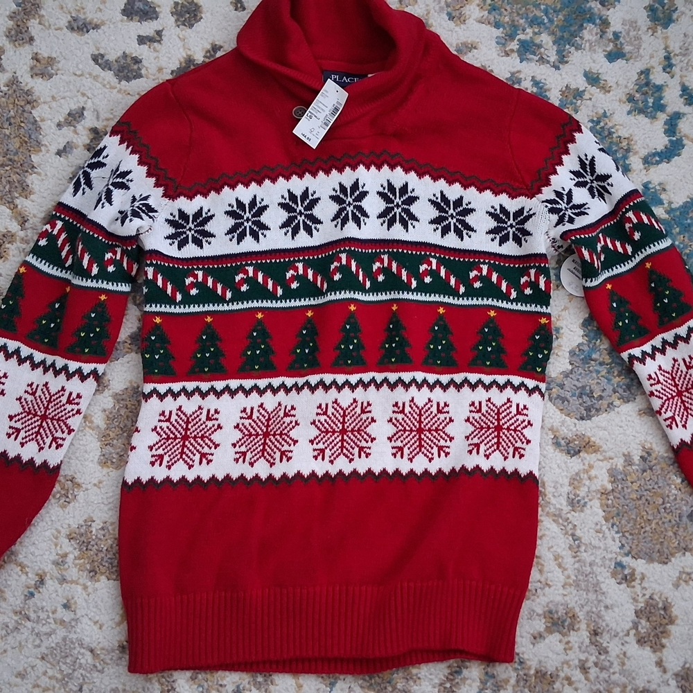 Brand New, Never Worn. The Children's Place Red Festive Sweate.